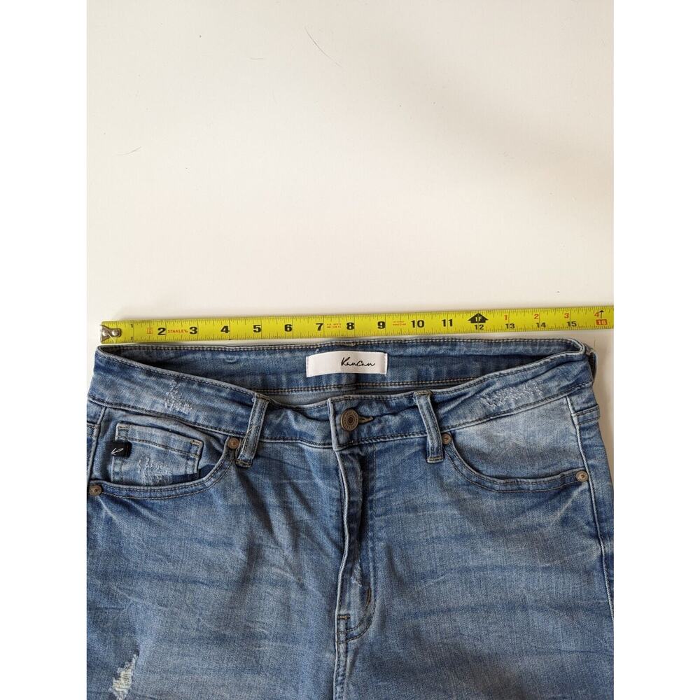 Kancan Jeans Size 30 Raw Hem Bottom Ripped Distressed High Rise - Picture 8 of 10